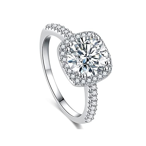 LMRJHAZM Verlobungsringe cz Versprechen Ringe für ihre Hochzeitsmonissanitringe für Frauen Größe 5-8 von LMRJHAZM