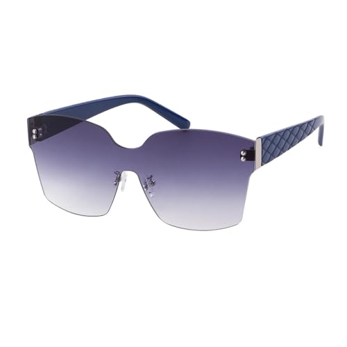 LMRJHAZM Vintage Fashion Rahmenlose Sonnenbrille Damen Trendy Lila One Piece Len Randlose Sonnenbrille von LMRJHAZM