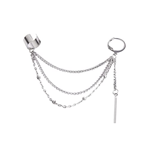 LMRJHAZM Vintage Quaste Tassel Dangle Ohrmanschette Crawler Kletterer Ohrring für Frauen Mädchen Edelstahl Knorpel kleiner Reifen Wickel -Wickel -Clip auf geschichtter Kette Drop Modes Leichter von LMRJHAZM