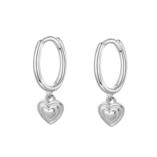 LMRJHAZM Zögernde Herzliebe kleine Huggie -Hoop -Ohrringe für Frauen Mädchen 925 Sterling Silber Tiny Cute Charms Dangle Drop Knorpel hypoallergene minimalistische Schmuckgeschenke von LMRJHAZM