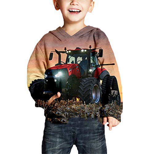 3D Druck Hoodie Rock Punk Traktor Anime Kinder Auto Sweatshirt Kinder Spielzeug Harajuku Truck Cartoon Hoodies Gr. 4 Jahre, 14 von LMSPRINTSJ