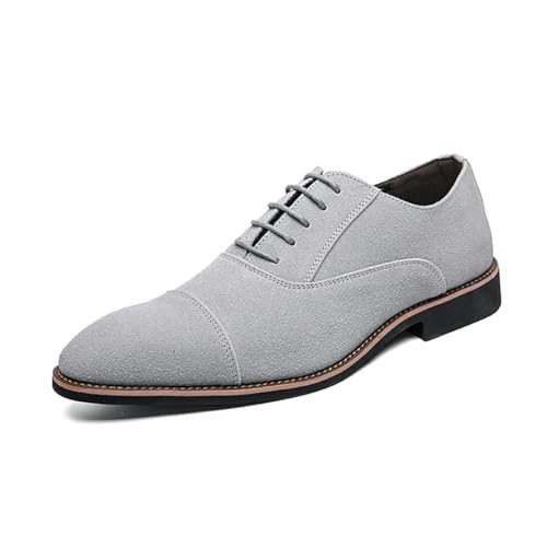 LMUIPMAA Anzugschuhe Herren Wildleder Schnürschuhe Klassischer Business Derby Formell Business Casual Schuhe,Grau,46 EU LMUIPMAA Anzugschuhe Herren Wildleder Schnürschuhe Klassischer Business Derby Formell Business Casual Schuhe,Grau,46 EU von LMUIPMAA