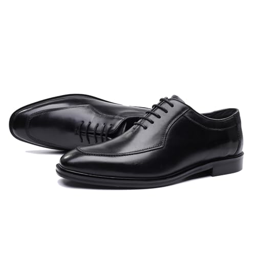 LMUIPMAA City Schuh Mann Leder Schnürsenkel Oxfords Formale Bekleidete Schuhe für Business Hochzeit,Schwarz,38 EU von LMUIPMAA