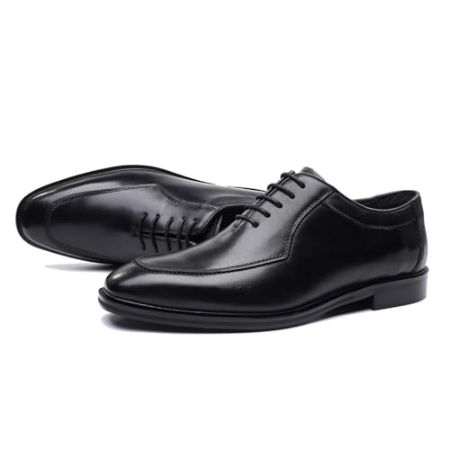LMUIPMAA City Schuh Mann Leder Schnürsenkel Oxfords Formale Bekleidete Schuhe für Business Hochzeit,Schwarz,41 EU von LMUIPMAA