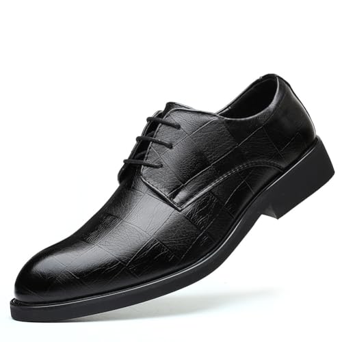 LMUIPMAA Herren Anzugschuhe Klassischer Business Schnürhalbschuhe Derby Oxfords Hochzeit Schuhe,Schwarz,41 EU LMUIPMAA Herren Anzugschuhe Klassischer Business Schnürhalbschuhe Derby Oxfords Hochzeit Schuhe,Schwarz,41 EU von LMUIPMAA