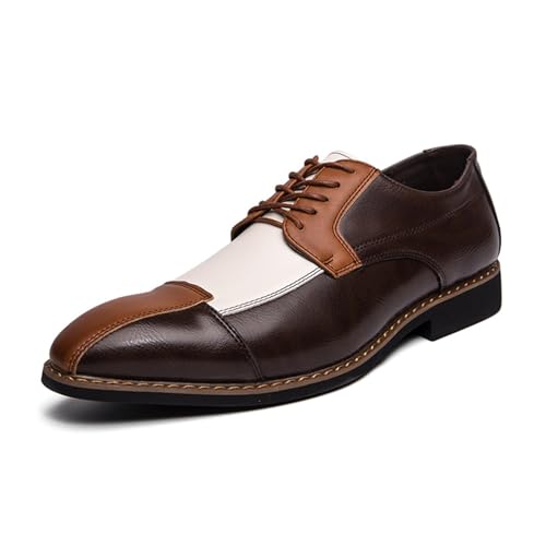 LMUIPMAA Herren Anzugschuhe Klassischer Schnürhalbschuhe Businessschuhe Derby Oxfordschuhe,Braun,42 EU LMUIPMAA Herren Anzugschuhe Klassischer Schnürhalbschuhe Businessschuhe Derby Oxfordschuhe,Braun,42 EU von LMUIPMAA