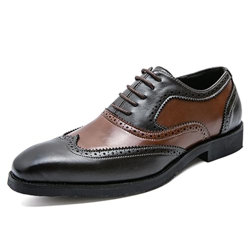 LMUIPMAA Herren Formelle Anzugschuhe Derby Brogue Schuhe Hochzeitsschuh Lederschnürschuhe Büroschuh Oxfords,Braun,40 EU LMUIPMAA Herren Formelle Anzugschuhe Derby Brogue Schuhe Hochzeitsschuh Lederschnürschuhe Büroschuh Oxfords,Braun,40 EU von LMUIPMAA