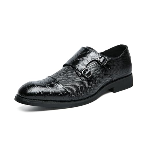 LMUIPMAA Herren Hochzeitskleid Loafer Pu-Leder Brogues Slip On Mokassins Monk-Schuh mit doppelter Schnalle Formale Büroschuhe,Schwarz,40 EU LMUIPMAA Herren Hochzeitskleid Loafer Pu-Leder Brogues Slip On Mokassins Monk-Schuh mit doppelter Schnalle Formale Büroschuhe,Schwarz,40 EU von LMUIPMAA