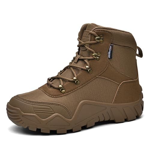 LMUIPMAA Herren Militärische Taktische Stiefel Leichte Bequeme Stiefel Für Die Arbeit Den Ganzen Tag Schnürstiefel Motorrad Kampfstiefel Wanderschuhe,Braun,46 EU LMUIPMAA Herren Militärische Taktische Stiefel Leichte Bequeme Stiefel Für Die Arbeit Den Ganzen Tag Schnürstiefel Motorrad Kampfstiefel Wanderschuhe,Braun,46 EU von LMUIPMAA