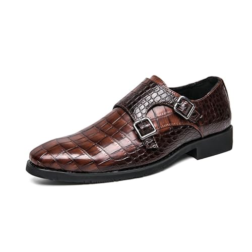 LMUIPMAA Herren Mönch Schnallenschuh Klassischer Vintage Abend Lederschuhe Spitz Zehen Trachtenschuhe,Braun,42 EU LMUIPMAA Herren Mönch Schnallenschuh Klassischer Vintage Abend Lederschuhe Spitz Zehen Trachtenschuhe,Braun,42 EU von LMUIPMAA