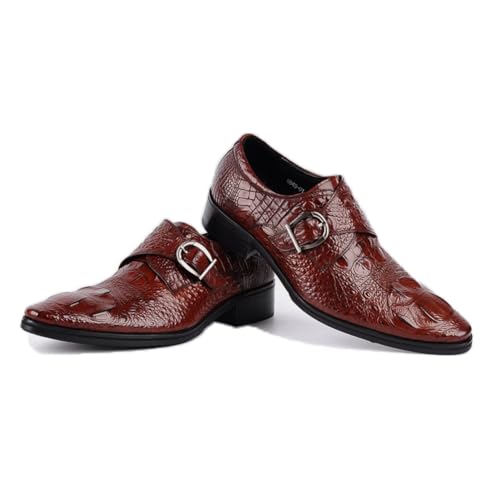LMUIPMAA Herren Monk Anzugschuhe Business Lederschuhe Modern Freizeitschuhe Formelle Hochzeit Schuhe,Rot,42 EU LMUIPMAA Herren Monk Anzugschuhe Business Lederschuhe Modern Freizeitschuhe Formelle Hochzeit Schuhe,Rot,42 EU von LMUIPMAA