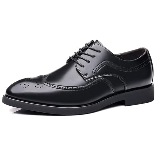 LMUIPMAA Herrenschuhe mit Flügelspitze, klassischer Brogue-Stil Oxford-Schnürschuhe,Schwarz,47 EU LMUIPMAA Herrenschuhe mit Flügelspitze, klassischer Brogue-Stil Oxford-Schnürschuhe,Schwarz,47 EU von LMUIPMAA