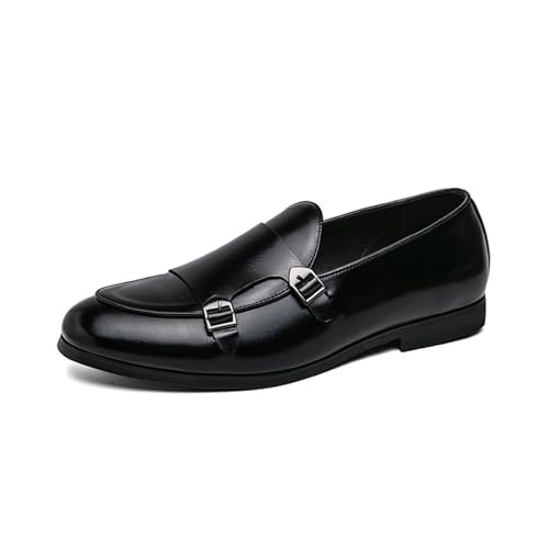 LMUIPMAA Klassische Monk-Schuhe für Herren, formelle Business-Loafer zum Hineinschlüpfen mit Doppelschnalle,Schwarz,38 EU LMUIPMAA Klassische Monk-Schuhe für Herren, formelle Business-Loafer zum Hineinschlüpfen mit Doppelschnalle,Schwarz,38 EU von LMUIPMAA