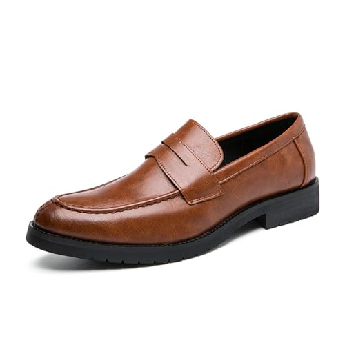 LMUIPMAA Mokassins Für Herren Kunstleder Freizeitschuhe,Braun,39 EU LMUIPMAA Mokassins Für Herren Kunstleder Freizeitschuhe,Braun,39 EU von LMUIPMAA