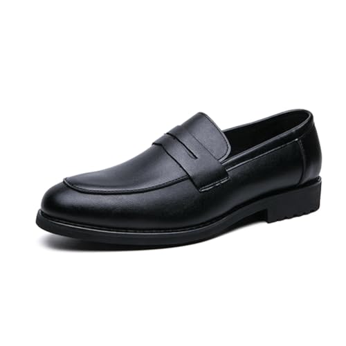 LMUIPMAA Mokassins für Herren aus Kunstleder formelle Slip-on-Schuhe,Schwarz,44 EU LMUIPMAA Mokassins für Herren aus Kunstleder formelle Slip-on-Schuhe,Schwarz,44 EU von LMUIPMAA