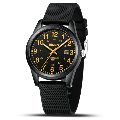 LN LENQIN Herren Uhr Uhren Herren Analog Quarz Armbanduhr 30M wasserdichte mit Datum Mode Casual Designer Uhr für Männer Silikonband von LN LENQIN