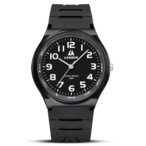 LN LENQIN Herren Uhr Uhren Herren Männer Analog Quarz 30M wasserdichte Armbanduhren Herren mit Datum Mode Casual Designer Uhr für Herren Silicone Band von LN LENQIN