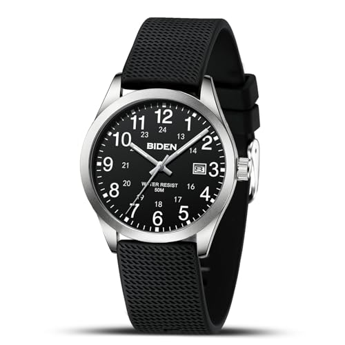 LN LENQIN Herren Uhr Uhren Herren Männer Analog Quarz 30M wasserdichte Armbanduhren Herren mit Datum Mode Casual Designer Uhr für Herren Silicone Band von LN LENQIN