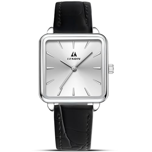 LN LENQIN Uhr Damen Einfachheit Uhren Moden Armbanduhr Damen Analog Quarzuhr Uhr Lederband von LN LENQIN