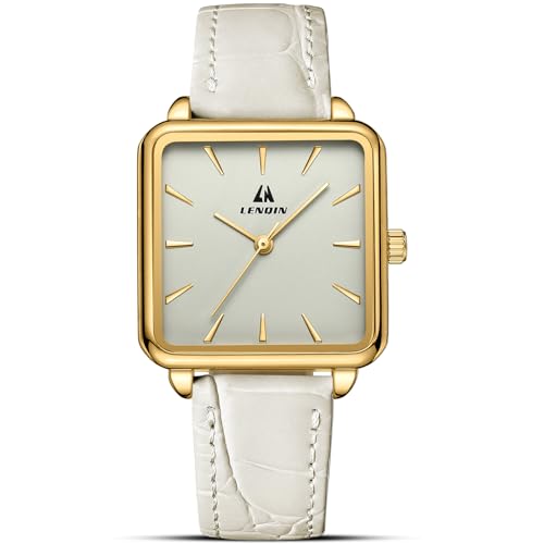 LN LENQIN Uhr Damen Einfachheit Uhren Moden Armbanduhr Damen Analog Quarzuhr Uhr Lederband von LN LENQIN