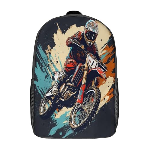 LNDVBEUDK Motocross Schulrucksack Schultasche Junge Mädchen Rucksäcke Schulranzen Teenager Tagesrucksack Reise Daypack Laptop-Tasche Kinderrucksäcke Wasserdicht 17inch LNDVBEUDK Motocross Schulrucksack Schultasche Junge Mädchen Rucksäcke Schulranzen Teenager Tagesrucksack Reise Daypack Laptop-Tasche Kinderrucksäcke Wasserdicht 17inch von LNDVBEUDK