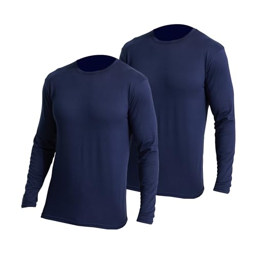 LNFINTDO 2er Pack Thermounterwäsche Unterhemd Herren Thermo Oberteil Langarmshirt Thermounterwäsche Skiunterwäsche Warm Unterwäsche Männer Funktionsunterwäsche Winter von LNFINTDO