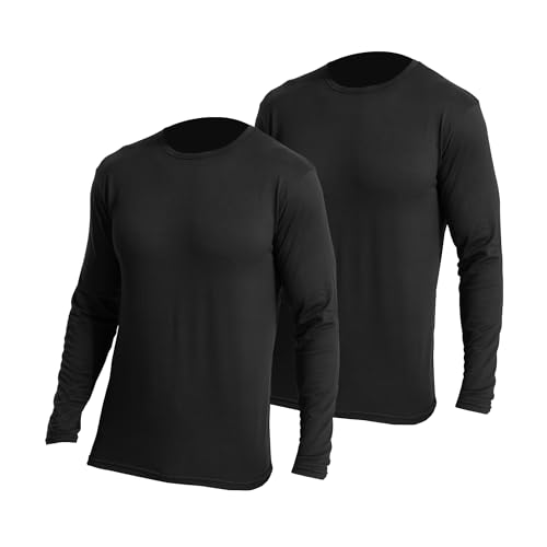 LNFINTDO 2er Pack Thermounterwäsche Unterhemd Herren Thermo Oberteil Langarmshirt Thermounterwäsche Skiunterwäsche Warm Unterwäsche Männer Funktionsunterwäsche Winter von LNFINTDO