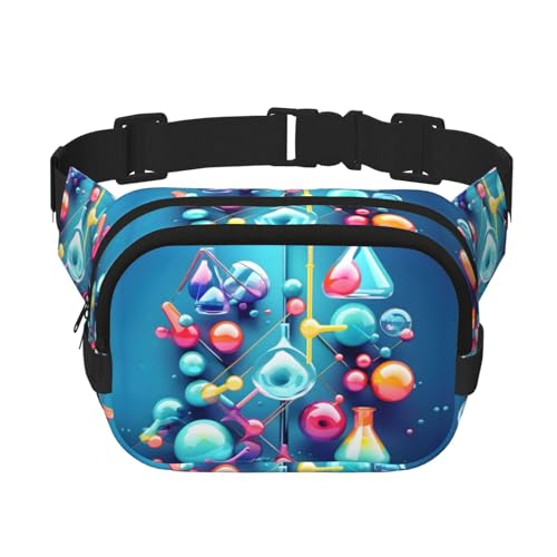 Abstrakte Gürteltasche für Damen, 3D-Druck, modische Gürteltasche, Gürteltasche für Damen, für Reisen, Laufen, Schwarz, Einheitsgröße von LNNIUK