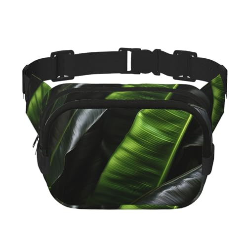 Banana Leaf Gürteltasche für Damen, für Reisen, Laufen, Schwarz mit 1 Aufdruck, Schwarz, Einheitsgröße von LNNIUK