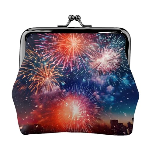 Explosion Firework 3D-Druck Kleine Tasche Kiss Lock Münzbörse für Frauen Münzgeldbörse Kreditkartenetui von LNNIUK