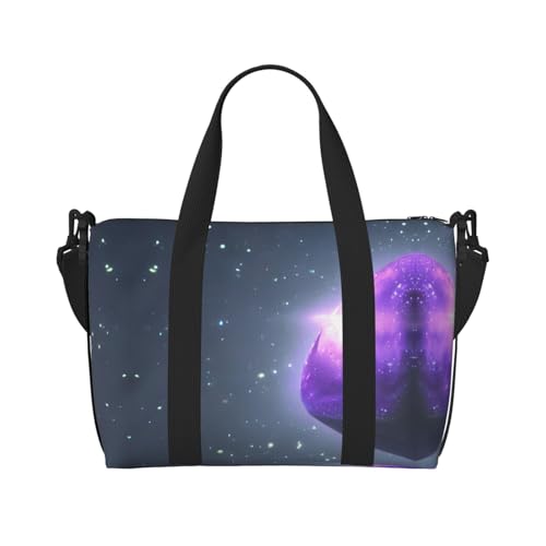 Galaxy Starry Space Turnbeutel für Damen, Motiv: Sternenhimmel, Violett, Schwarz, Einheitsgröße von LNNIUK