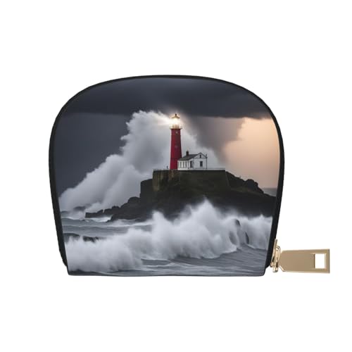 Geldbörse mit Leuchtturm im Sturm, Kreditkartenhalter, Visitenkartenetui für Männer und Frauen, kompakte Größe für Erwachsene, Weiss/opulenter Garten, Einheitsgröße von LNNIUK