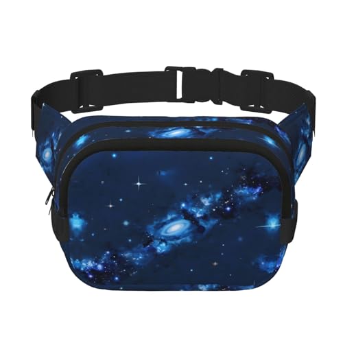 Gürteltasche mit blauem Galaxie-Muster, modische Gürteltasche für Damen, Crossbody-Tasche für Reisen, Laufen, Schwarz, Einheitsgröße von LNNIUK