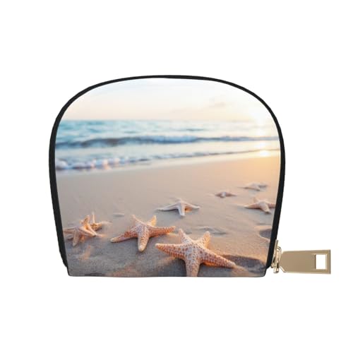LNNIUK Beach Starfish2 Geldbörse mit Kreditkartenhalter, Visitenkartenetui für Männer und Frauen, kompakte Größe für Erwachsene, Weiss/opulenter Garten, Einheitsgröße von LNNIUK