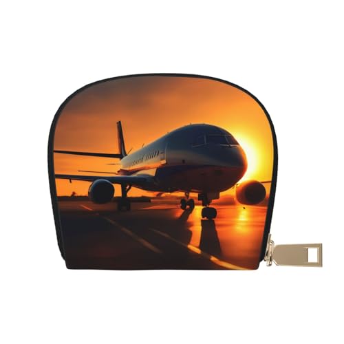 LNNIUK Brieftasche mit Flugzeug bei Sonnenuntergang, Kreditkartenhalter, Visitenkartenetui für Männer und Frauen, kompakte Größe für Erwachsene, Weiss/opulenter Garten, Einheitsgröße von LNNIUK