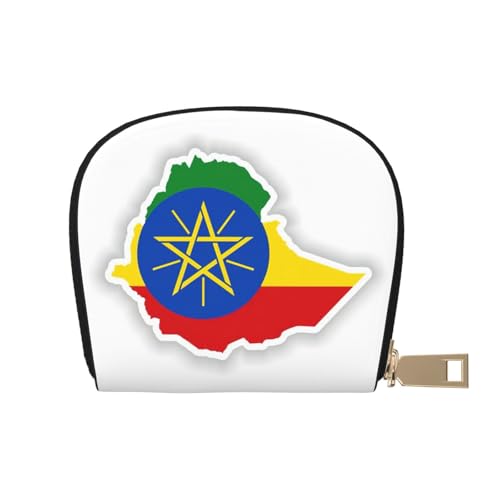 LNNIUK Geldbörse mit Äthiopien-Flagge, Kartenhalter, Visitenkartenetui für Männer und Frauen, kompakte Größe für Erwachsene, Weiss/opulenter Garten, Einheitsgröße von LNNIUK