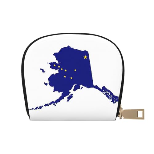 LNNIUK Geldbörse mit Alaska-Flagge, Kartenhalter, Visitenkartenetui für Männer und Frauen, kompakte Größe für Erwachsene, Weiss/opulenter Garten, Einheitsgröße von LNNIUK