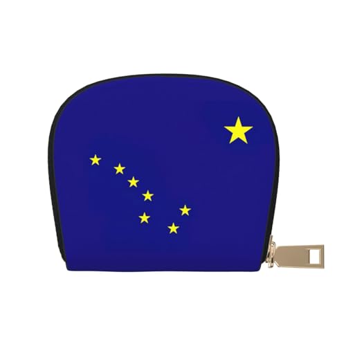 LNNIUK Geldbörse mit Alaska-Staatsflagge, Kreditkartenhalter, Visitenkartenetui für Männer und Frauen, kompakte Größe für Erwachsene, Weiss/opulenter Garten, Einheitsgröße von LNNIUK