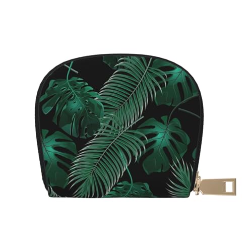 LNNIUK Geldbörse mit Bananenblatt-Motiv, Kreditkartenhalter, Visitenkartenetui für Männer und Frauen, kompakte Größe für Erwachsene, Weiss/opulenter Garten, Einheitsgröße von LNNIUK