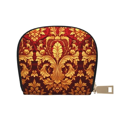 LNNIUK Geldbörse mit Damast-Muster, Kreditkartenhalter, Visitenkartenetui für Männer und Frauen, kompakte Größe für Erwachsene, Weiss/opulenter Garten, Einheitsgröße von LNNIUK