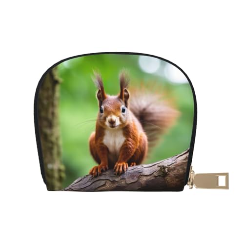 LNNIUK Geldbörse mit Eichhörnchen-Aufdruck, Kreditkartenhalter, Visitenkartenetui für Männer und Frauen, kompakte Größe für Erwachsene, Weiss/opulenter Garten, Einheitsgröße von LNNIUK