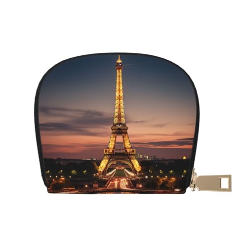 LNNIUK Geldbörse mit Eiffelturm-Druck, Kreditkartenhalter, Visitenkartenetui für Männer und Frauen, kompakte Größe für Erwachsene, Weiss/opulenter Garten, Einheitsgröße von LNNIUK