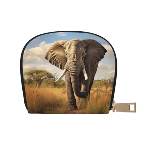 LNNIUK Geldbörse mit Elefantenbildern, Kreditkartenhalter, Visitenkartenetui für Männer und Frauen, kompakte Größe für Erwachsene, Weiss/opulenter Garten, Einheitsgröße von LNNIUK