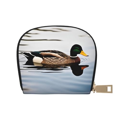 LNNIUK Geldbörse mit Entenmuster, Kreditkartenhalter, Visitenkartenetui für Männer und Frauen, kompakte Größe für Erwachsene, Weiss/opulenter Garten, Einheitsgröße von LNNIUK