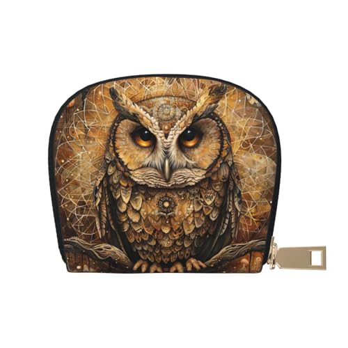 LNNIUK Geldbörse mit Eulen-Motiv, Kreditkartenhalter, Visitenkartenetui für Männer und Frauen, kompakte Größe für Erwachsene, Weiss/opulenter Garten, Einheitsgröße von LNNIUK