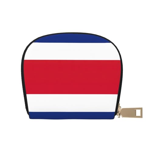 LNNIUK Geldbörse mit Flagge von Costa Rica, Kreditkartenhalter, Visitenkartenetui für Männer und Frauen, kompakte Größe für Erwachsene, Weiss/opulenter Garten, Einheitsgröße von LNNIUK