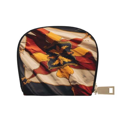 LNNIUK Geldbörse mit Flagge von Maryland, Kreditkartenhalter, Visitenkartenetui für Männer und Frauen, kompakte Größe für Erwachsene, Weiss/opulenter Garten, Einheitsgröße von LNNIUK