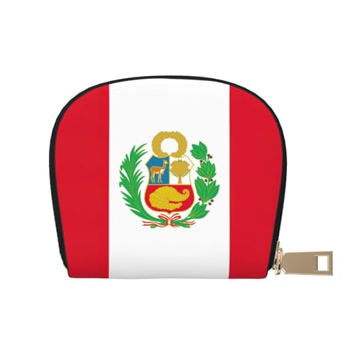 LNNIUK Geldbörse mit Flagge von Peru, Kreditkartenhalter, Visitenkartenetui für Männer und Frauen, kompakte Größe für Erwachsene, Weiss/opulenter Garten, Einheitsgröße von LNNIUK