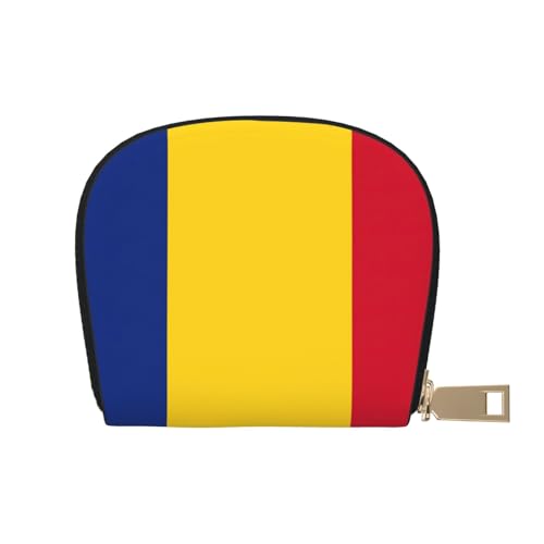 LNNIUK Geldbörse mit Flagge von Rumänien, Kreditkartenhalter, Visitenkartenetui für Männer und Frauen, kompakte Größe für Erwachsene, Weiss/opulenter Garten, Einheitsgröße von LNNIUK