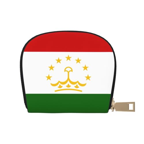 LNNIUK Geldbörse mit Flagge von Tadschikistan, Kreditkartenhalter, Visitenkartenetui für Männer und Frauen, kompakte Größe für Erwachsene, Weiss/opulenter Garten, Einheitsgröße von LNNIUK